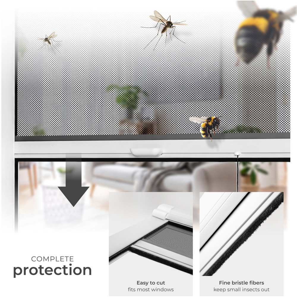 tectake Fly Screen Roller Blind 160 x 110cm Image 3