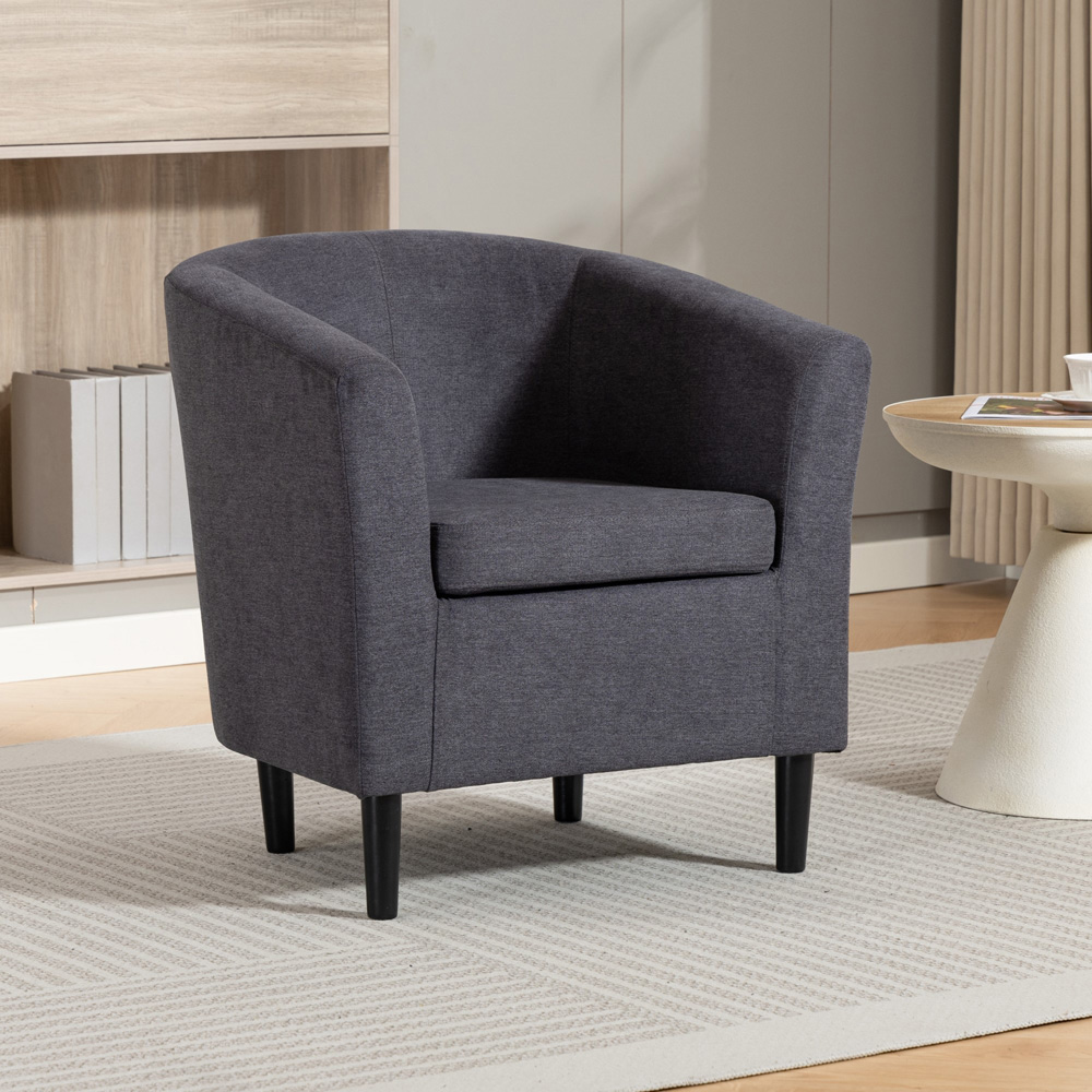 Artemis Home Beulah Charcoal Grey Fabric Accent Chair Image 4