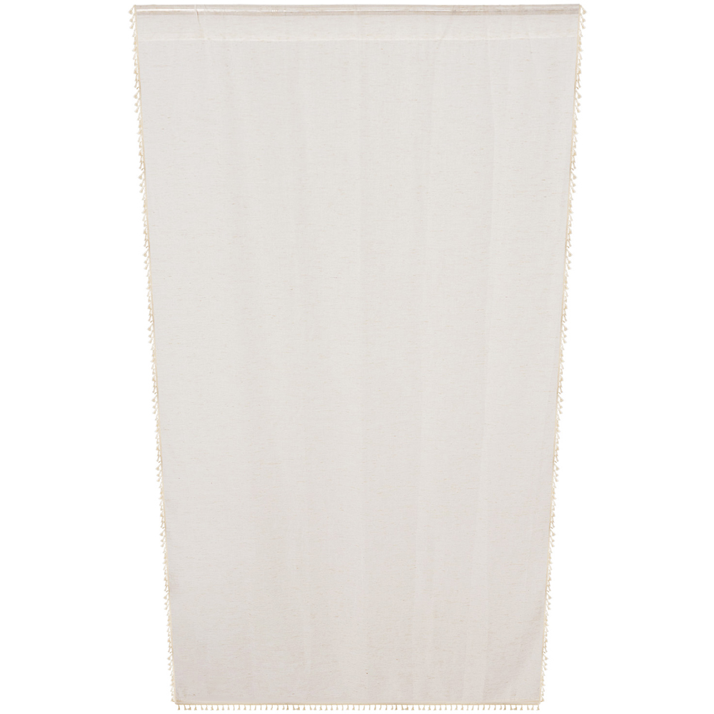 Living and Home Beige Bohemian Semi Sheer Single Panel Curtain 132 x 160cm Image 6