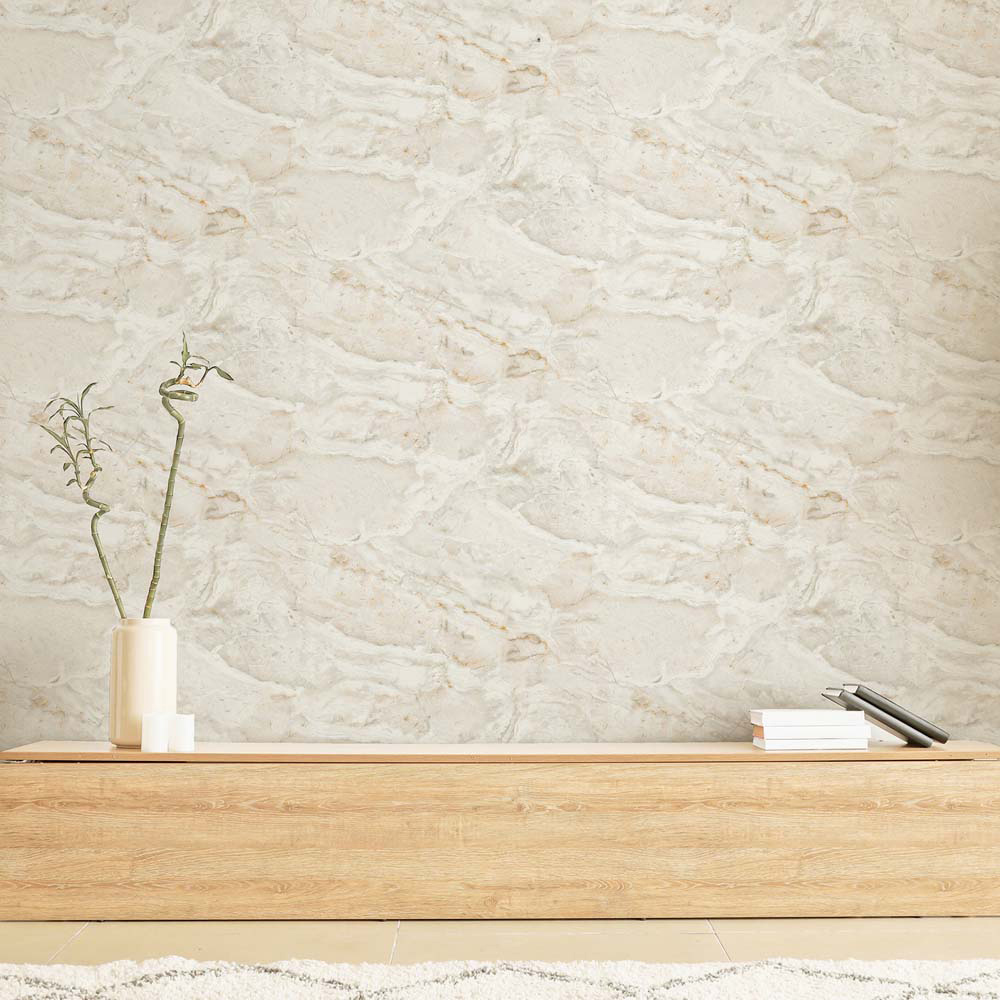 Arthouse Paros Marble Off White and Gold Wallpaper Image 5