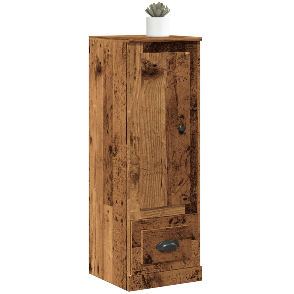vidaXL Single Door Single Drawer Old Wood Highboard Image 3