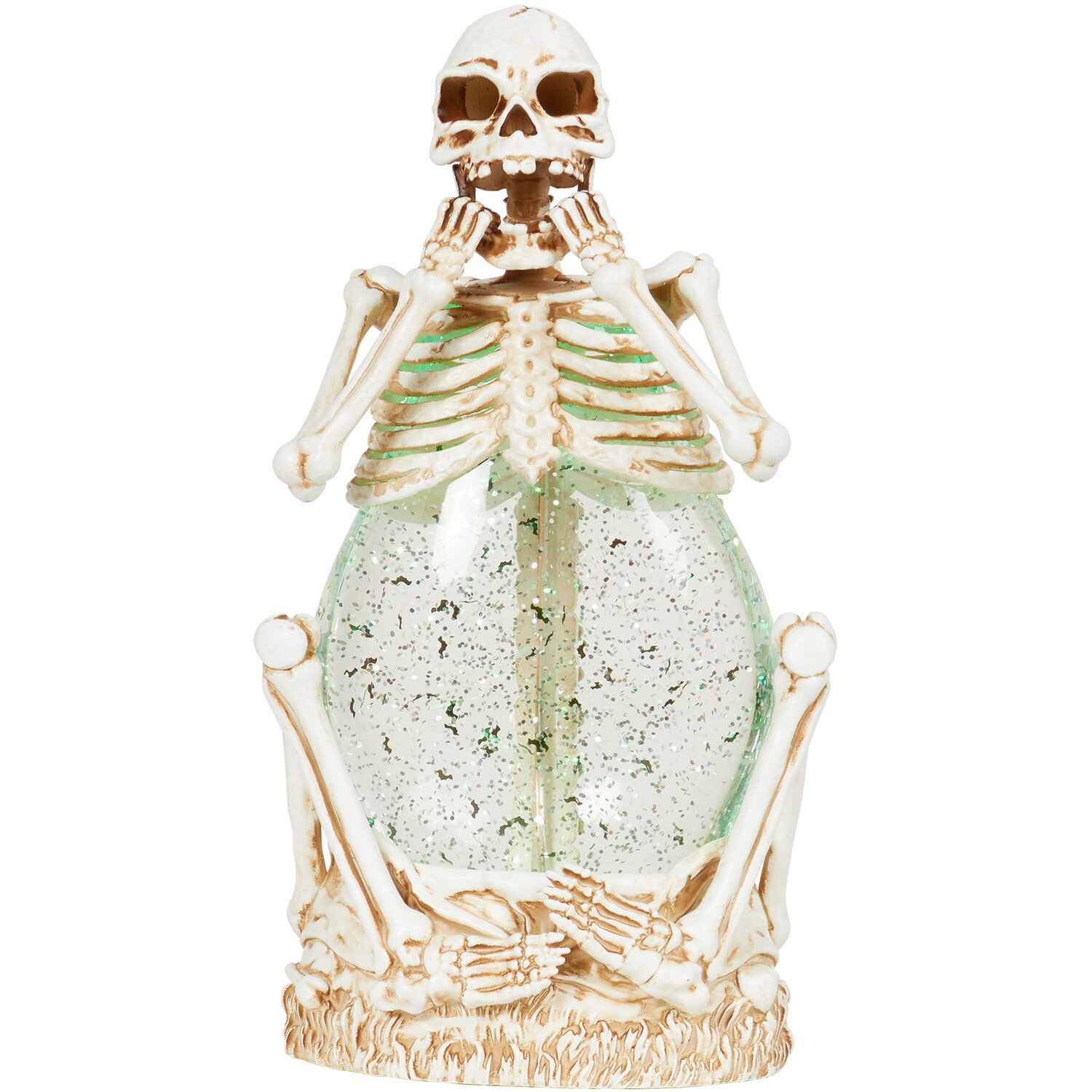 LED Spinning Skeleton Decoration - White Image 4