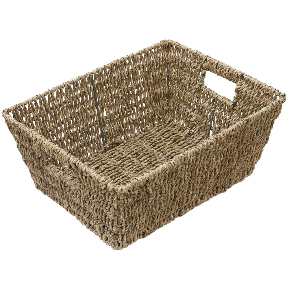 JVL Seagrass Rectangular Storage Basket Set of 3 Image 4