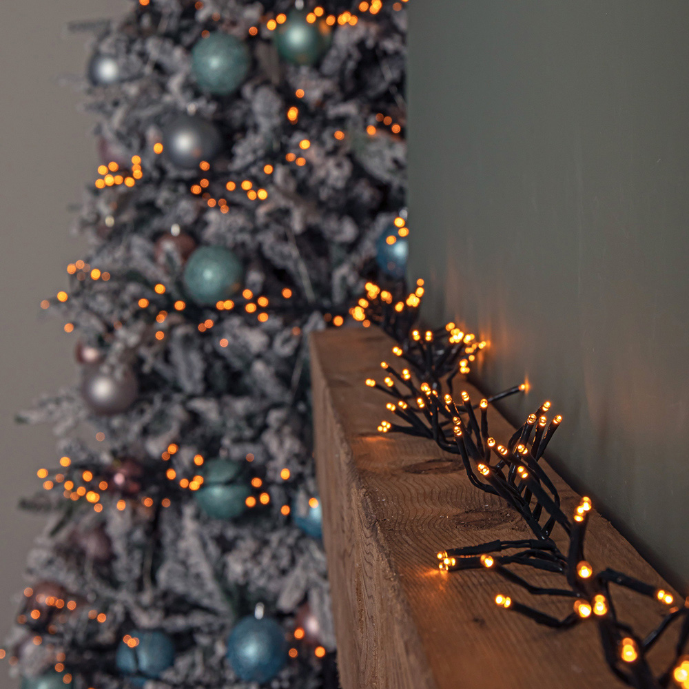 Samuel Alexander 1440 Vintage Gold LED Multi-Action Christmas Cluster String Light 18.5m Image 1