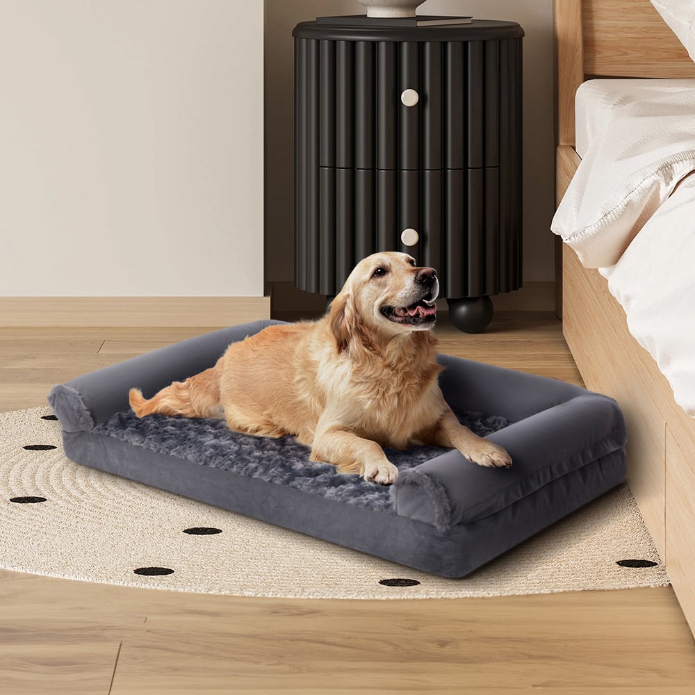 H&O Direct 75cm U Shape Anti Slip Bolster Pet Bed Image 2