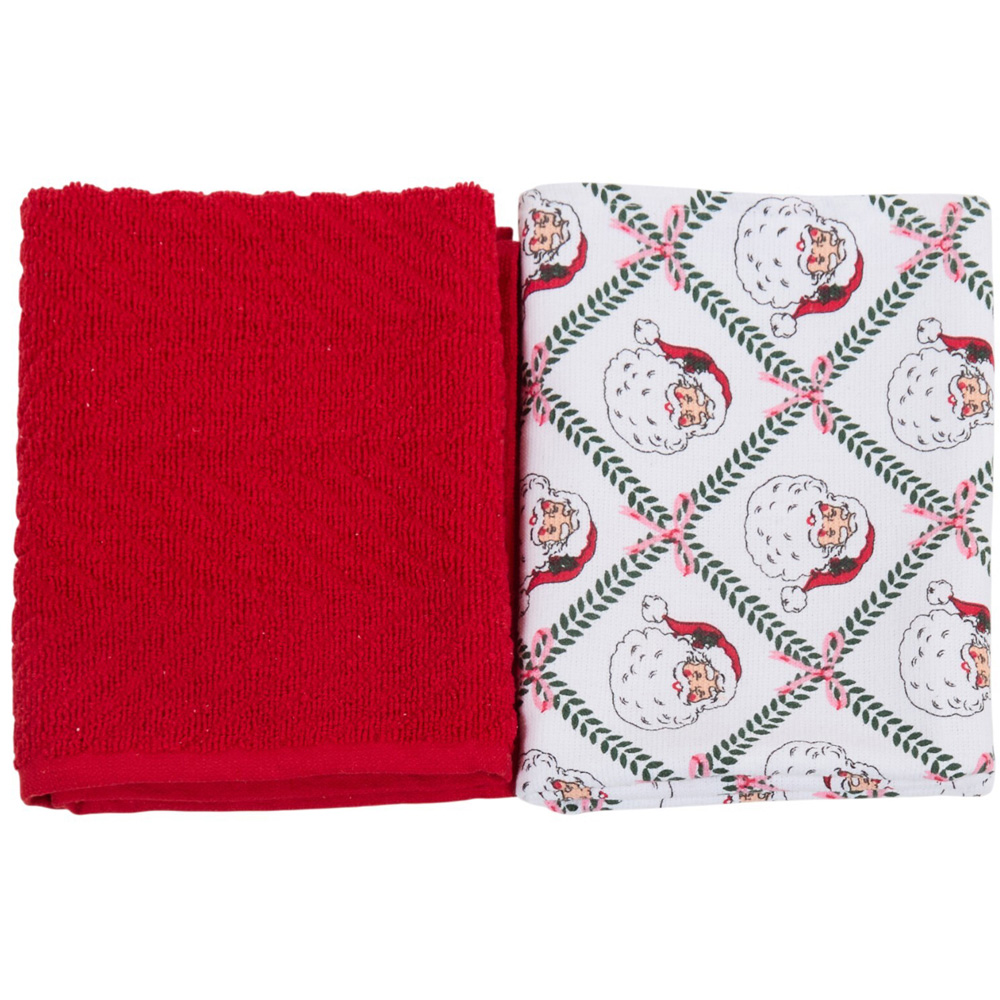 Pack of 2 Fun Santa Tea Towels Image 5