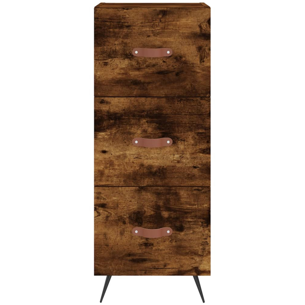 vidaXL 3 Drawer Smoked Oak Sideboard Image 6
