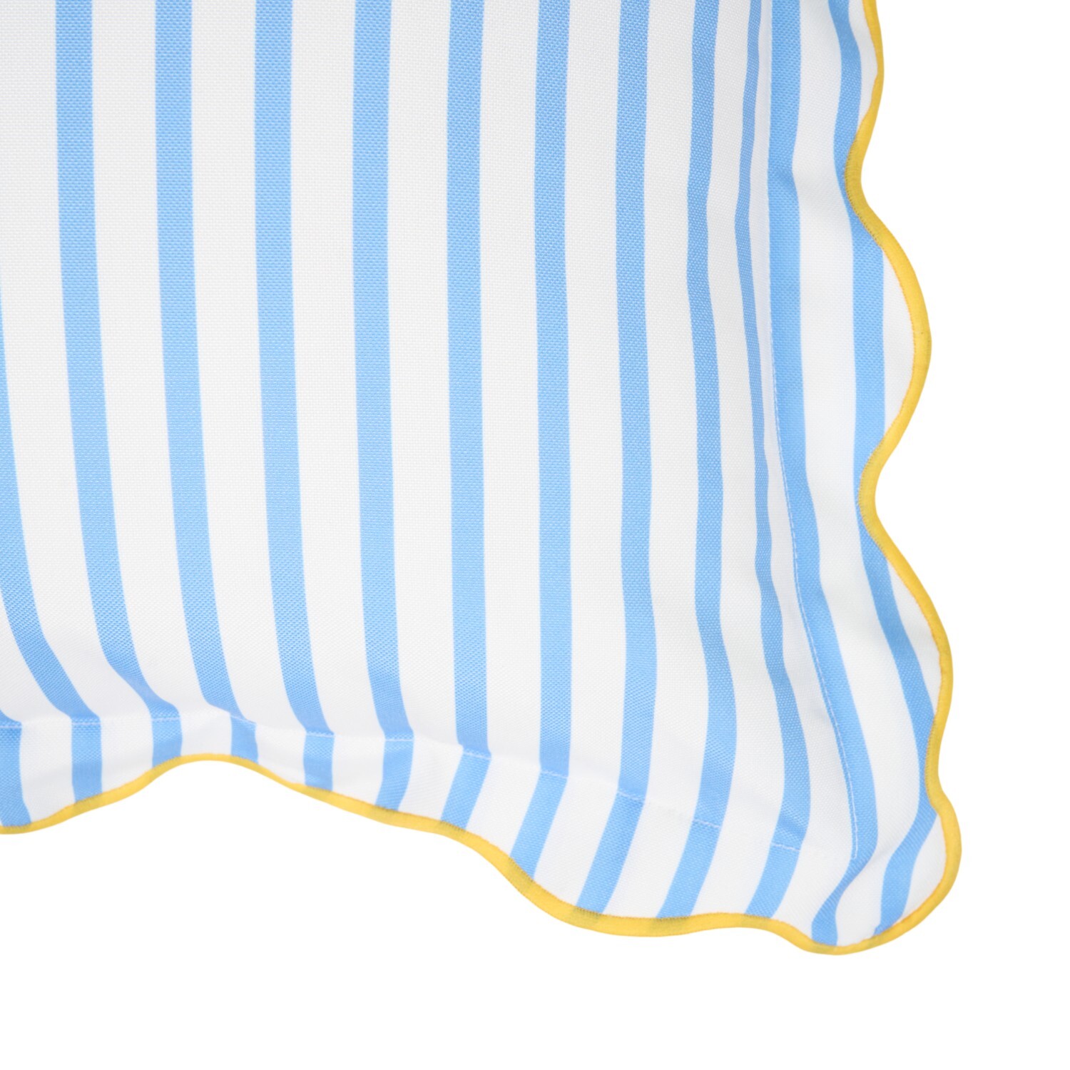 Bella Vita Scalloped Outdoor Cushion Blue Image 2