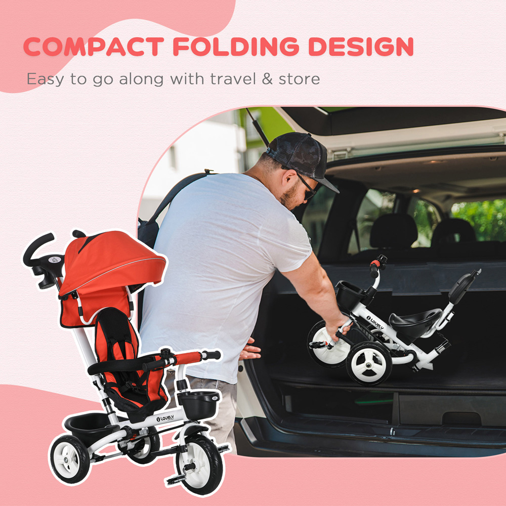 Tommy Toys Red 6 in 1 Toddler Trike Image 6