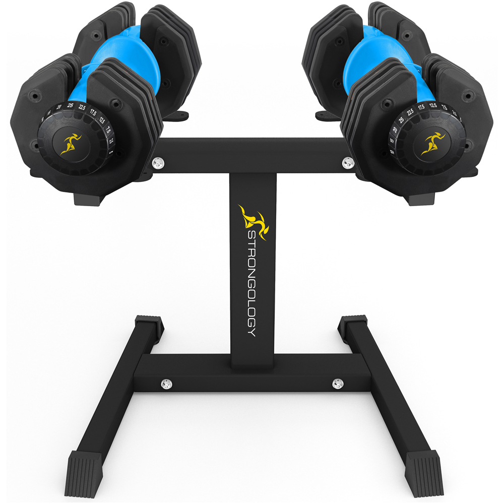 Strongology Urban25 Blue Adjustable Smart Dumbbell with Adjustable Stand 2 Pack Image 2