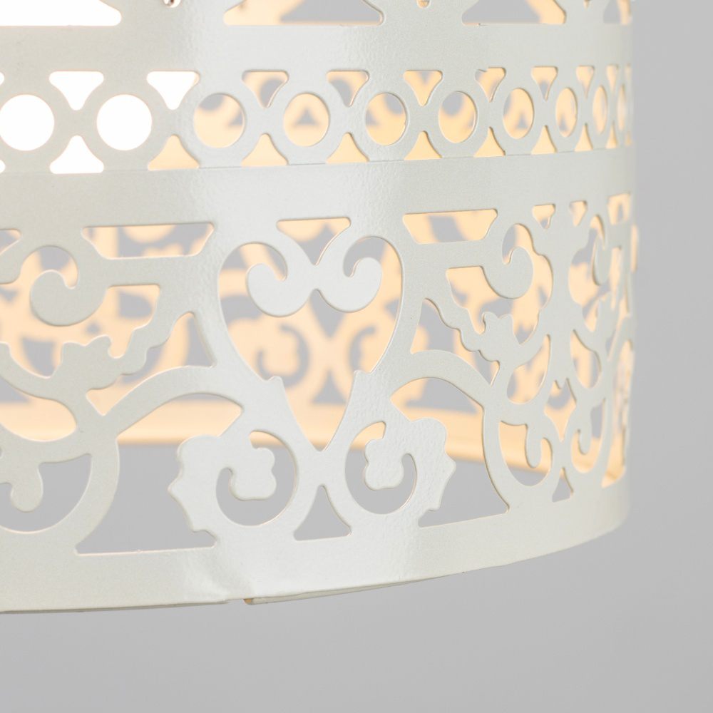 ValueLights Moroccan Style White Ornate Pendant Lamp Shade Image 6