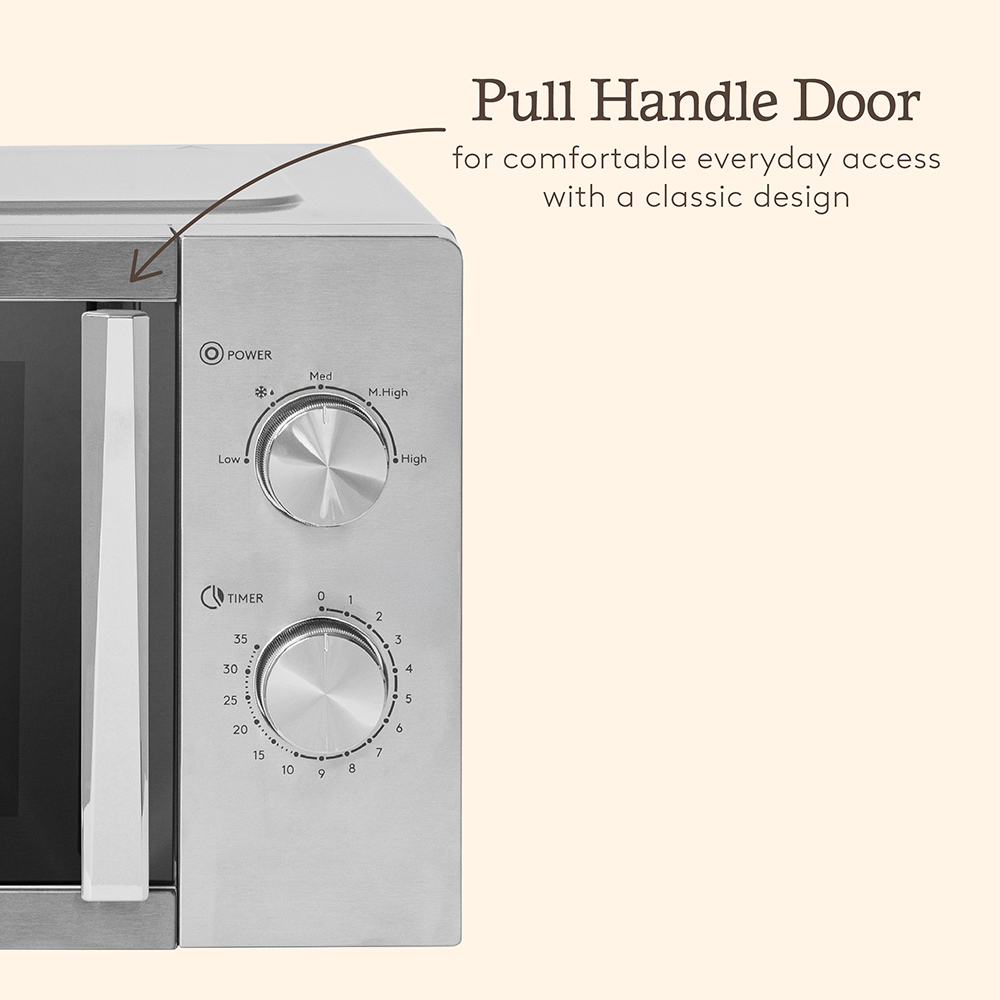 Haden 214638 Stainless Steel 20L Manual Microwave 800W Image 4