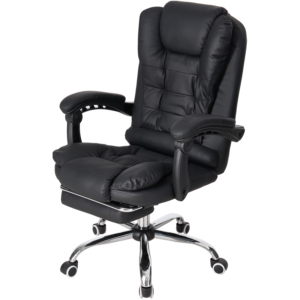 Living and Home Black 7 Point Massage Swivel and Adjustable Office Chair Image 2