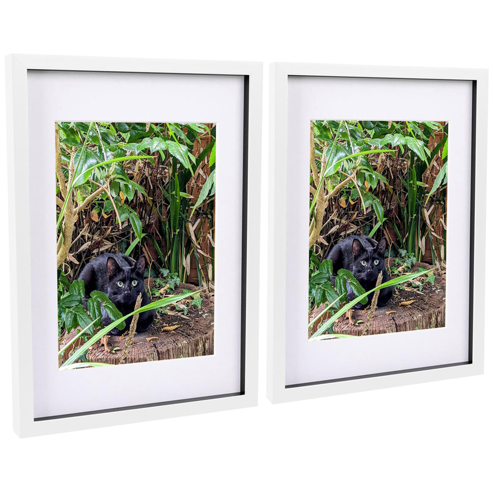 Nicola Spring White 3D Box Photo Frame 12 x 17 inch 2 Pack Image 1