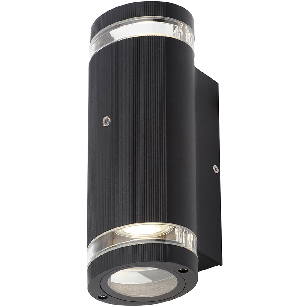Zink Hazel 2 Light Black Up and Down Wall Light with Photocell Sensor Image 3