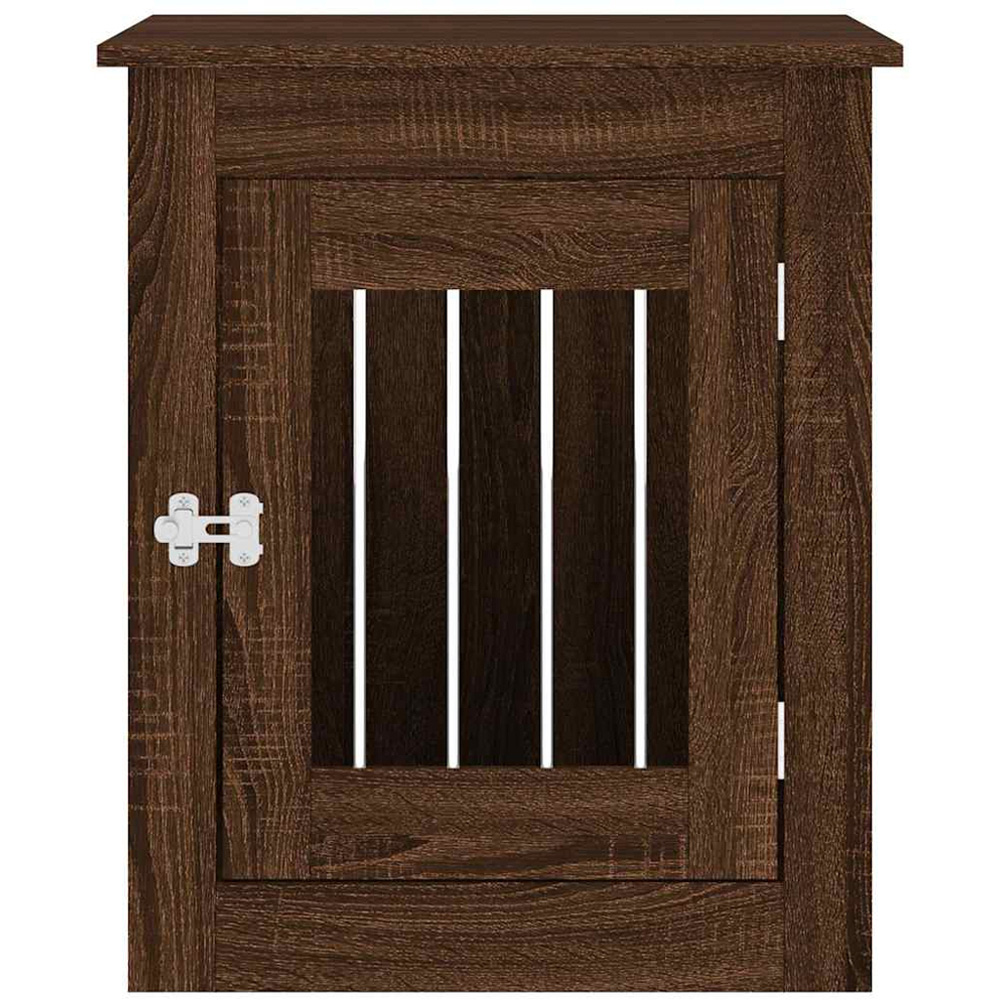 vidaXL Brown Oak Processed Wood Dog Crate Furniture 55 x 75 x 65cm Image 6