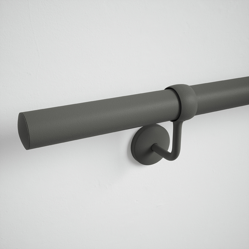 Forgeworks Textured Grey Stair Hand Rail Kit 3.6m Image 6