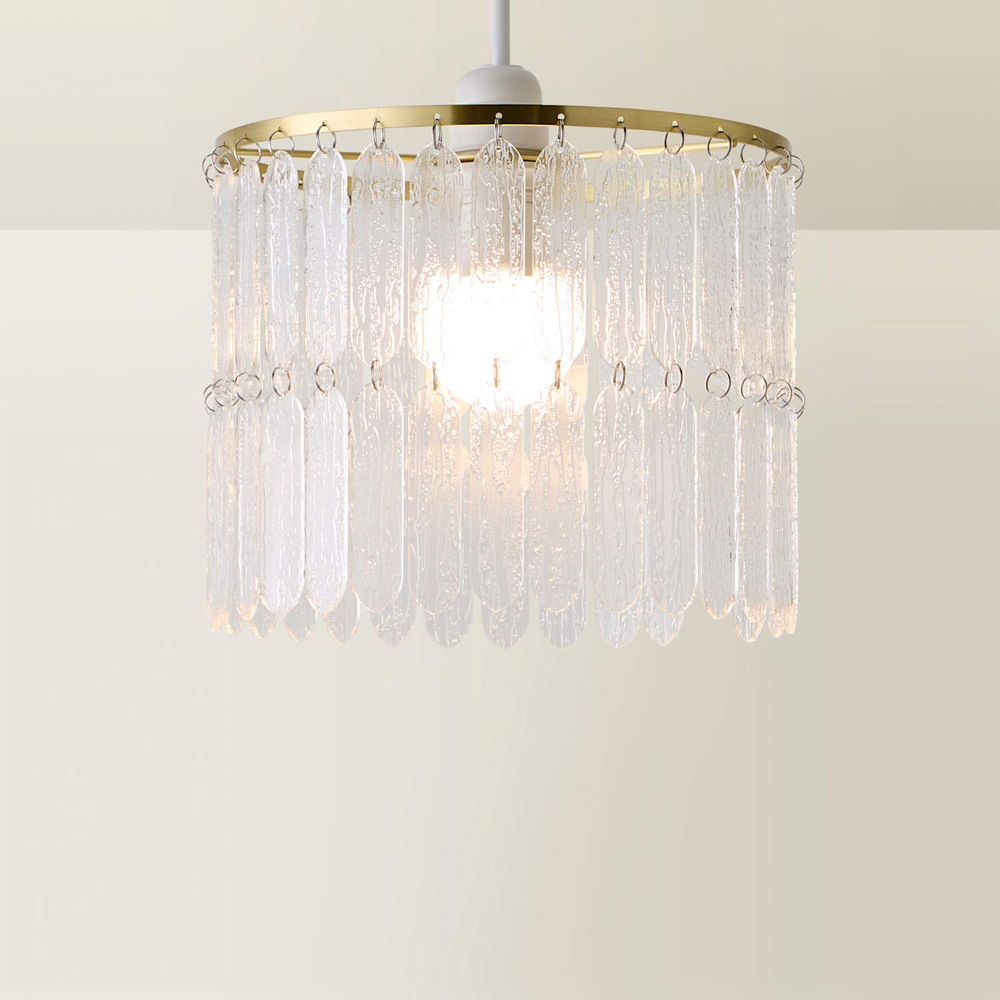 ValueLights Aldgate Textured Acrylic Pendant Shade Image 5