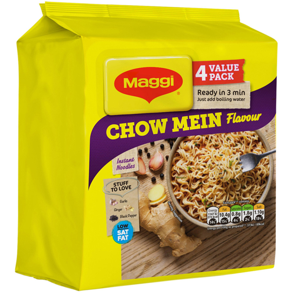 Maggi Chow Mein Instant Noodles 4 Pack Image