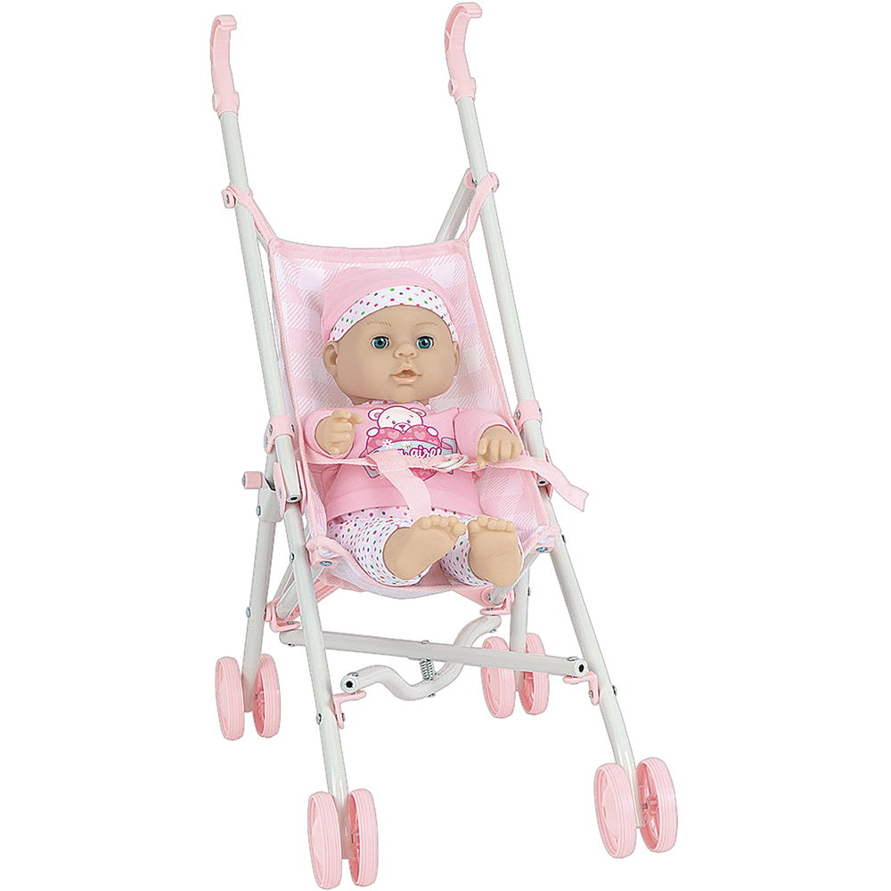 Baby Pram Toy Pink Image 2