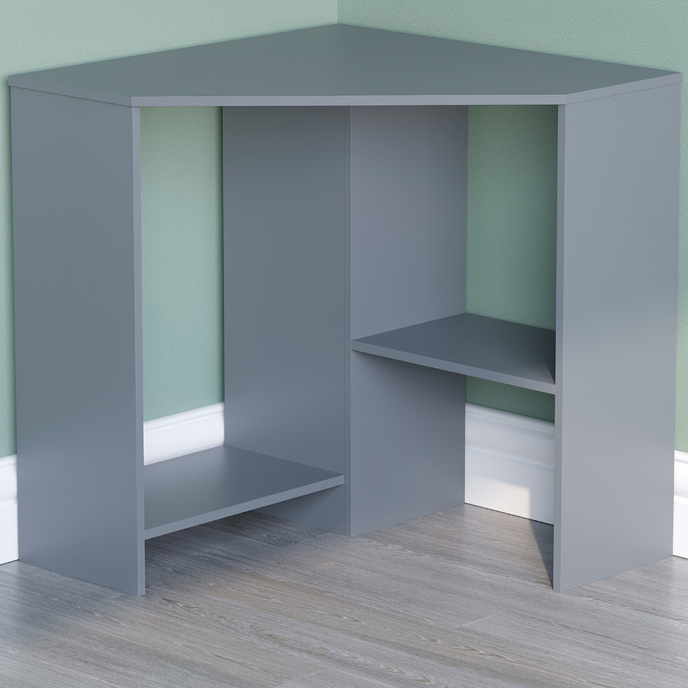 Vida Designs Hetton Corner Computer Desk Grey Image 1