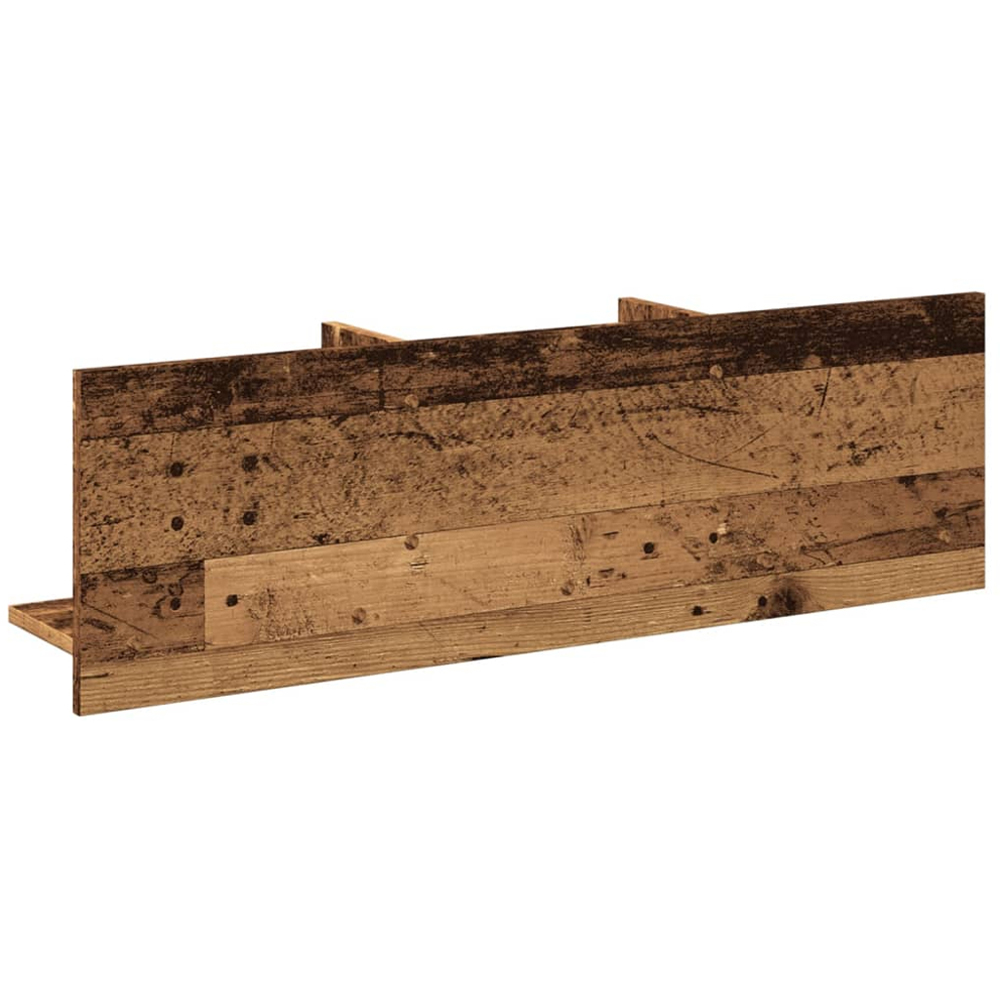 vidaXL 3 Shelf Old Wood Floating Wall Shelf Image 5