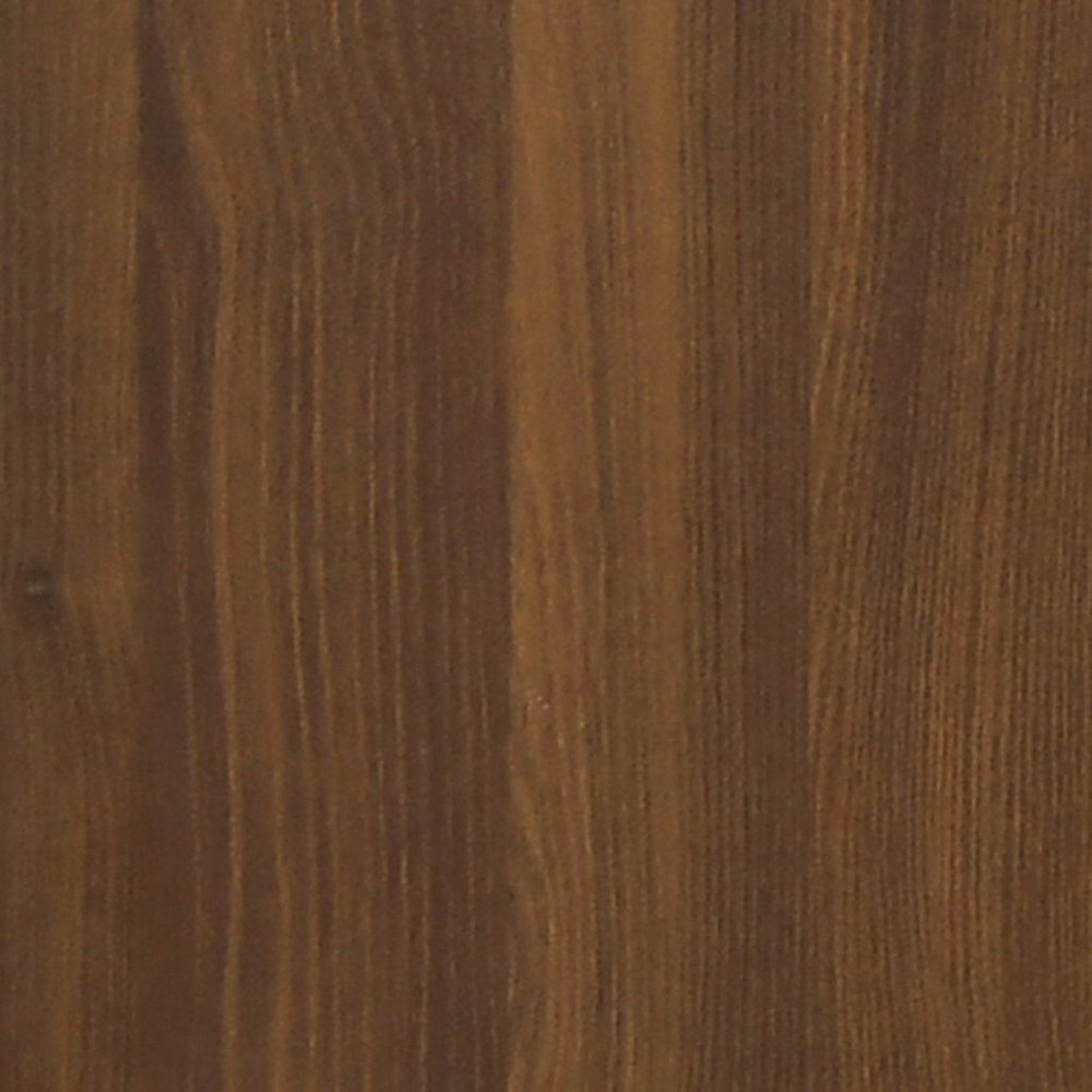 vidaXL Single Door 6 Open Shelf Brown Oak Mirrored Bathroom Cabinet Image 6