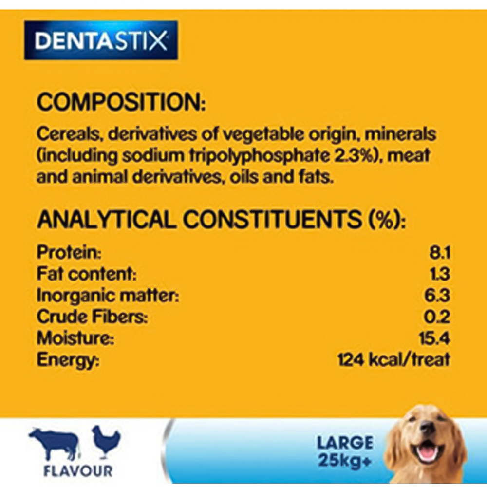 Pedigree Dentastix Daily Oral Care Large Adult Dog Stick Treat 1.62kg 42 Pack Image 5