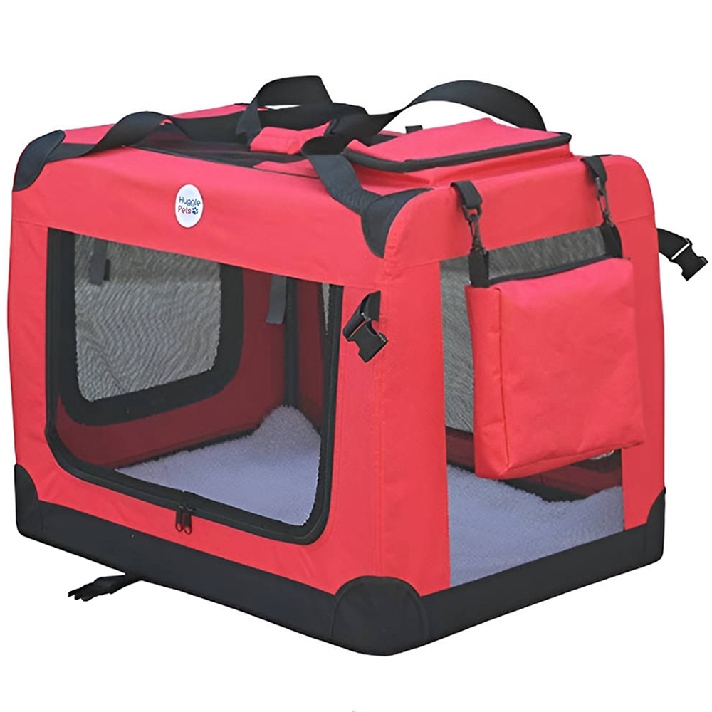 HugglePets X Large Red Fabric Crate 82cm Image 1