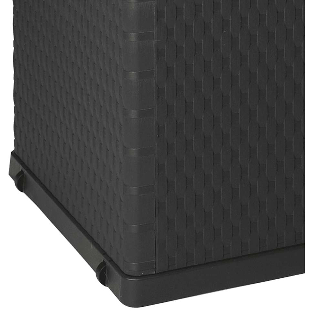 vidaXL 63 x 120 x 56cm Anthracite Polypropylene Garden Storage Box Image 3
