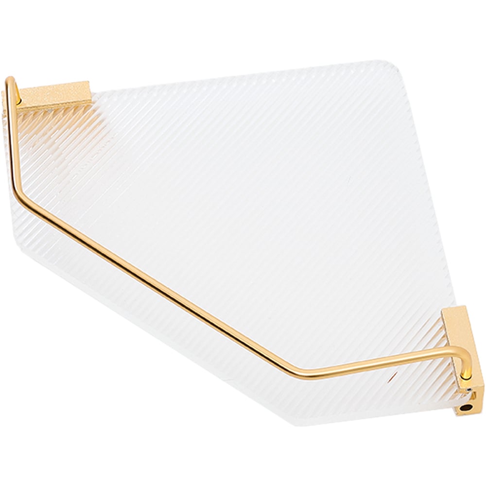Living and Home Acrylic Adhesive Bathroom Corner Shelf Image 1