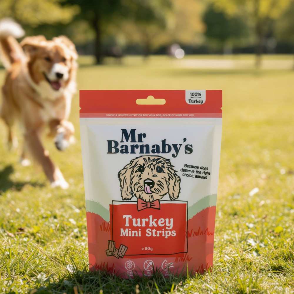 Mr Barnaby's Turkey Dog Treat Bundle 80g 2 Pack Image 2