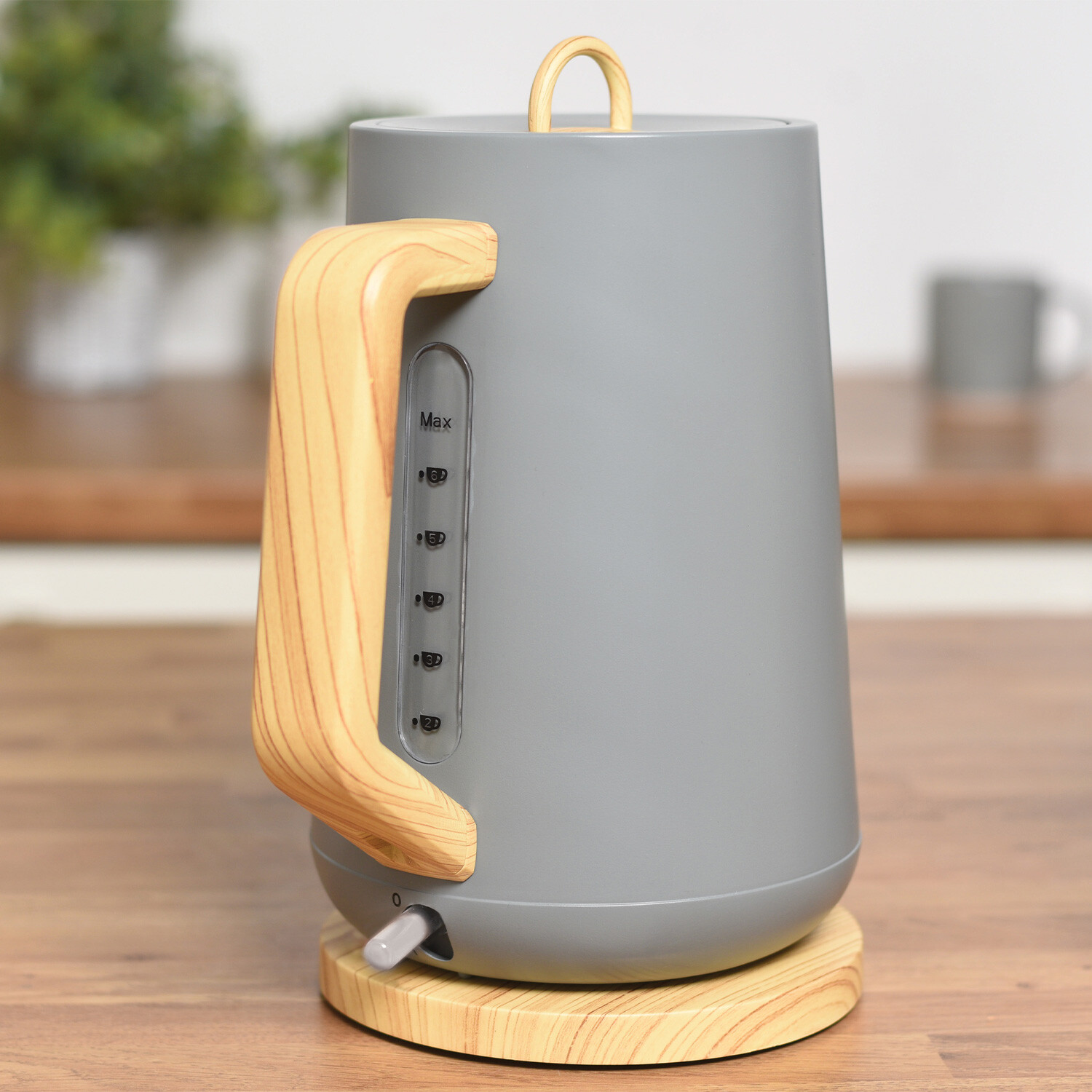 Grey and Woode Effect Oslo 1.7L Jug Kettle Image 2