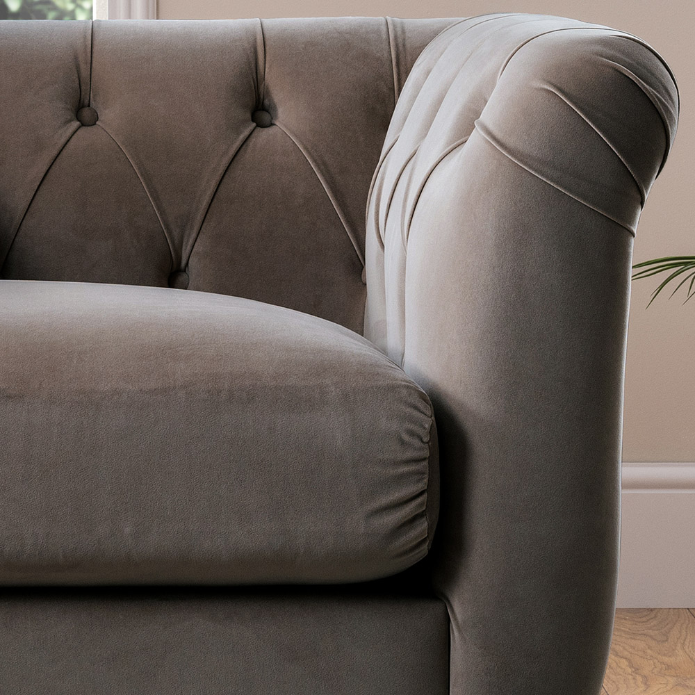 Mushroom Velvet Armchair Image 2
