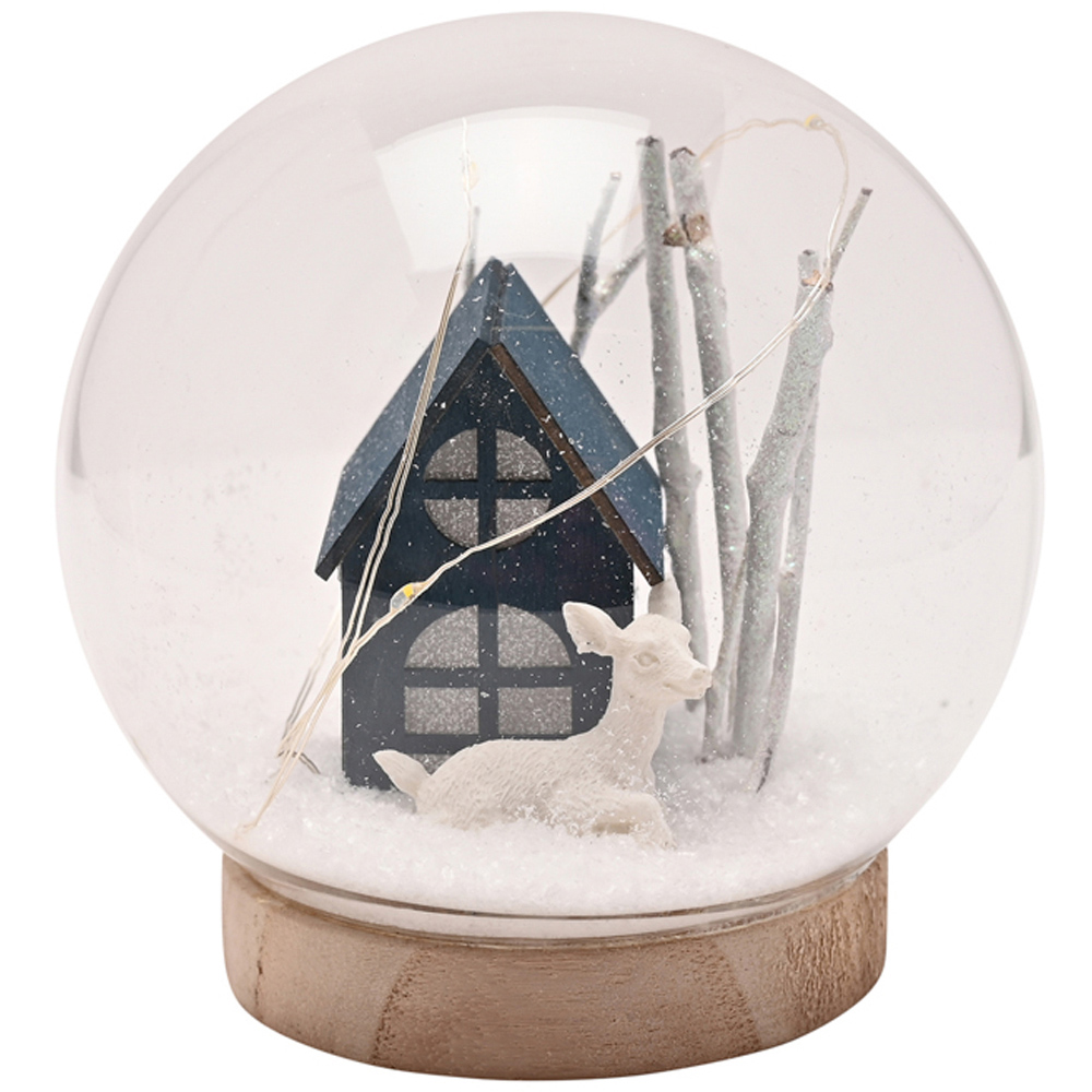 The Seasonal Gift Co Turtle Dove LED Dome House Christmas Decoration 12cm Image 3