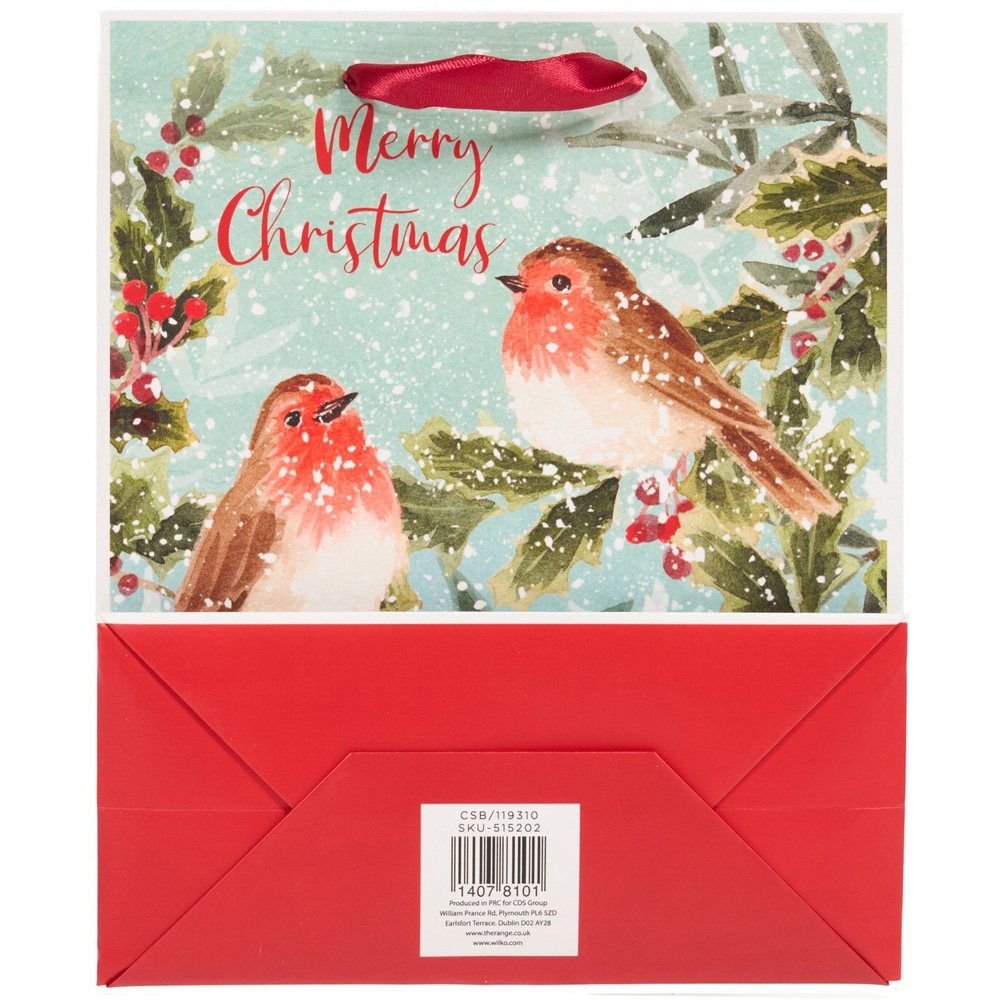 Christmas Robin Gift Bag Small Image 2