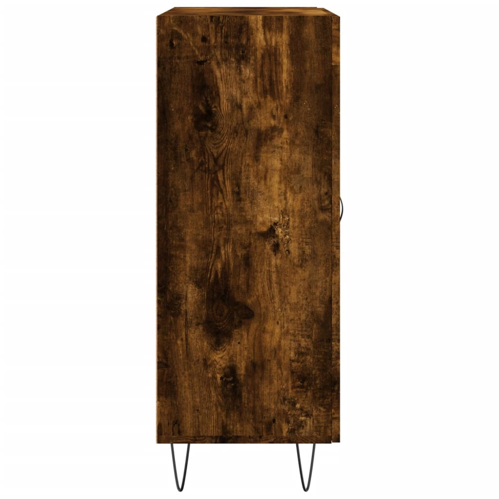 vidaXL Single Door 3 Drawer Smoked Oak Sideboard Image 7