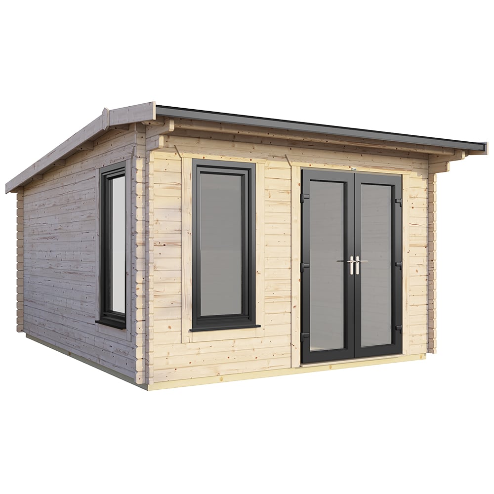 Power Sheds 12 x 12ft Right Double Door Apex Log Cabin Image 1