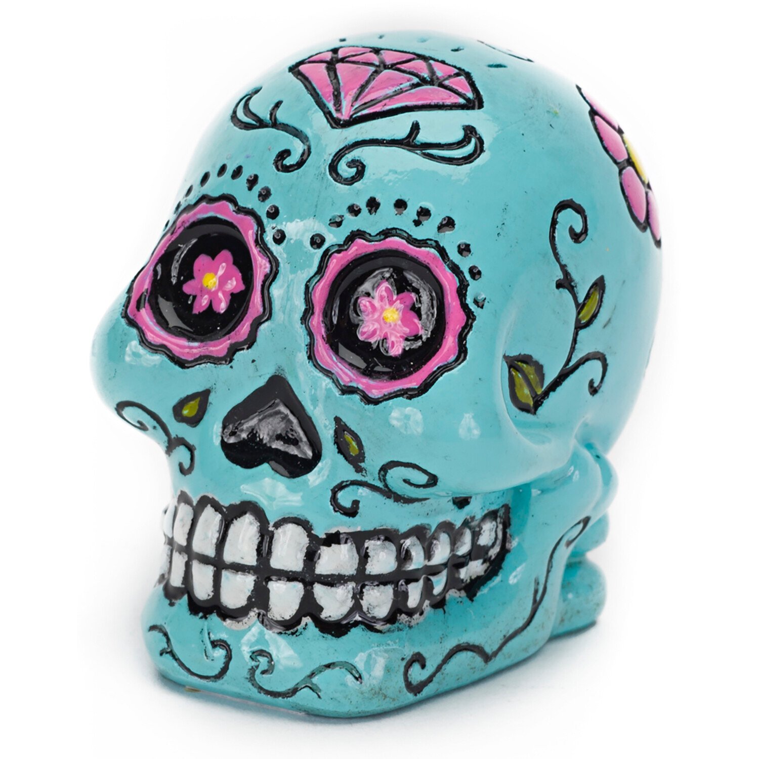 Sugar Skull Ornament - Blue Image