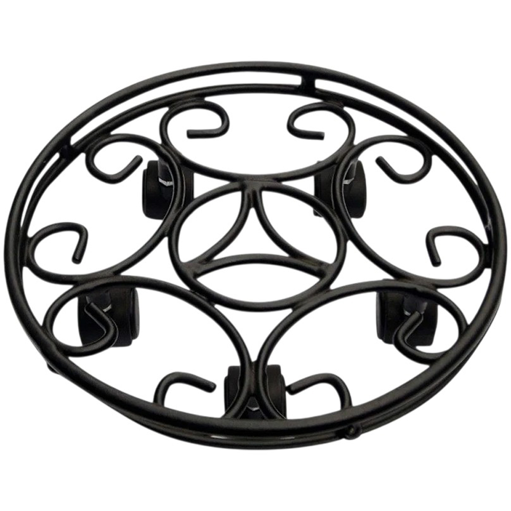 Garden Pride Black Large Round Pot Caddy 17 inch 2 Pack Image 1