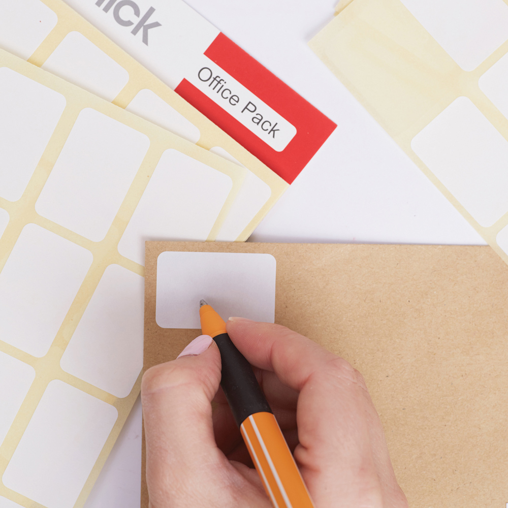 Blick White Rectangular Self Adhesive Office Label 24 x 37mm 640 Pack Image 6