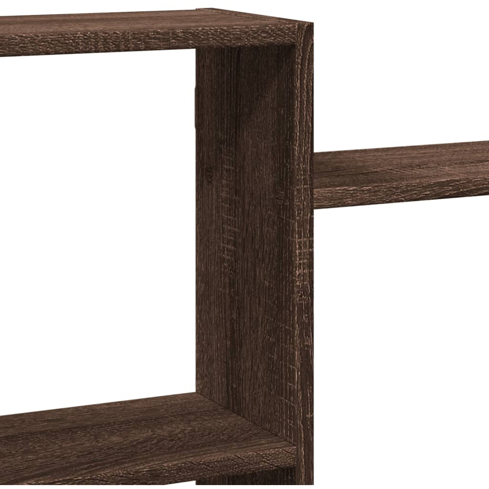 vidaXL 159 x 18 x 65cm Brown Oak Wall Shelf Image 6