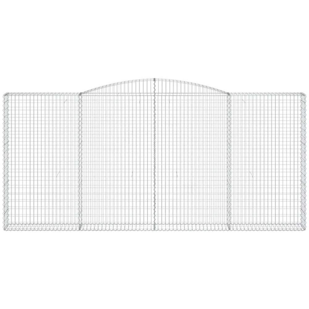 vidaXL Silver Galvanised Iron Gabion Basket 400 x 30 x 180/200cm 3 Pack Image 2