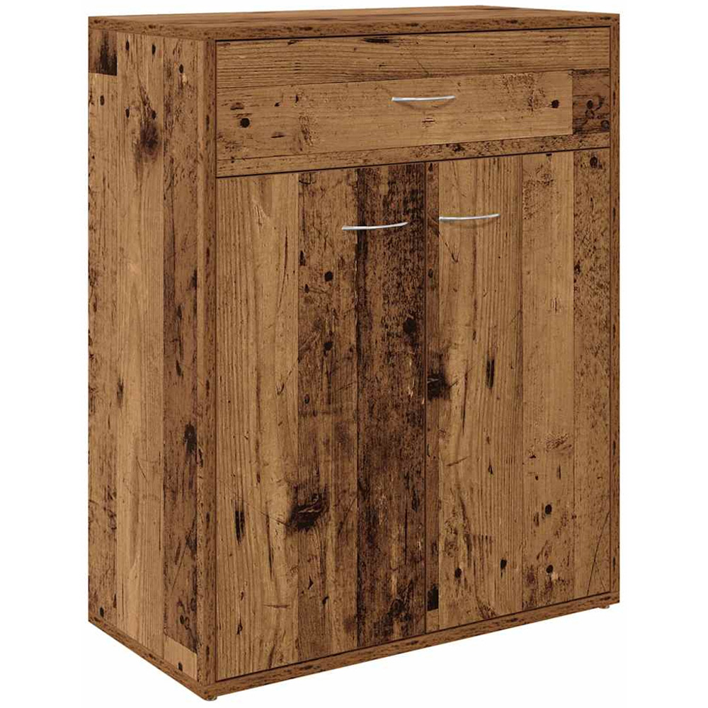 vidaXL 2 Door Single Drawer Old Wood Sideboard Image 2