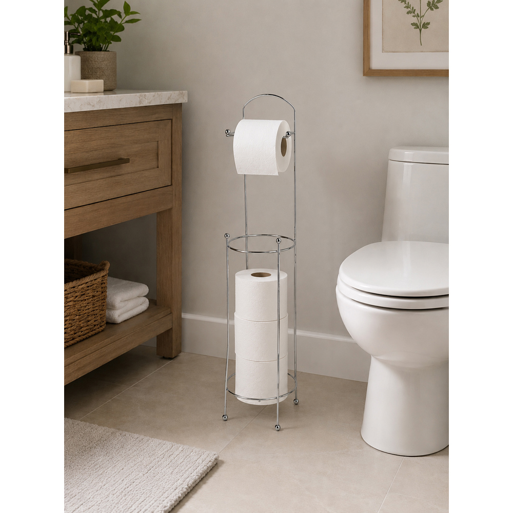 Avilo Toilet Paper Holder with Storage Tower Image 4