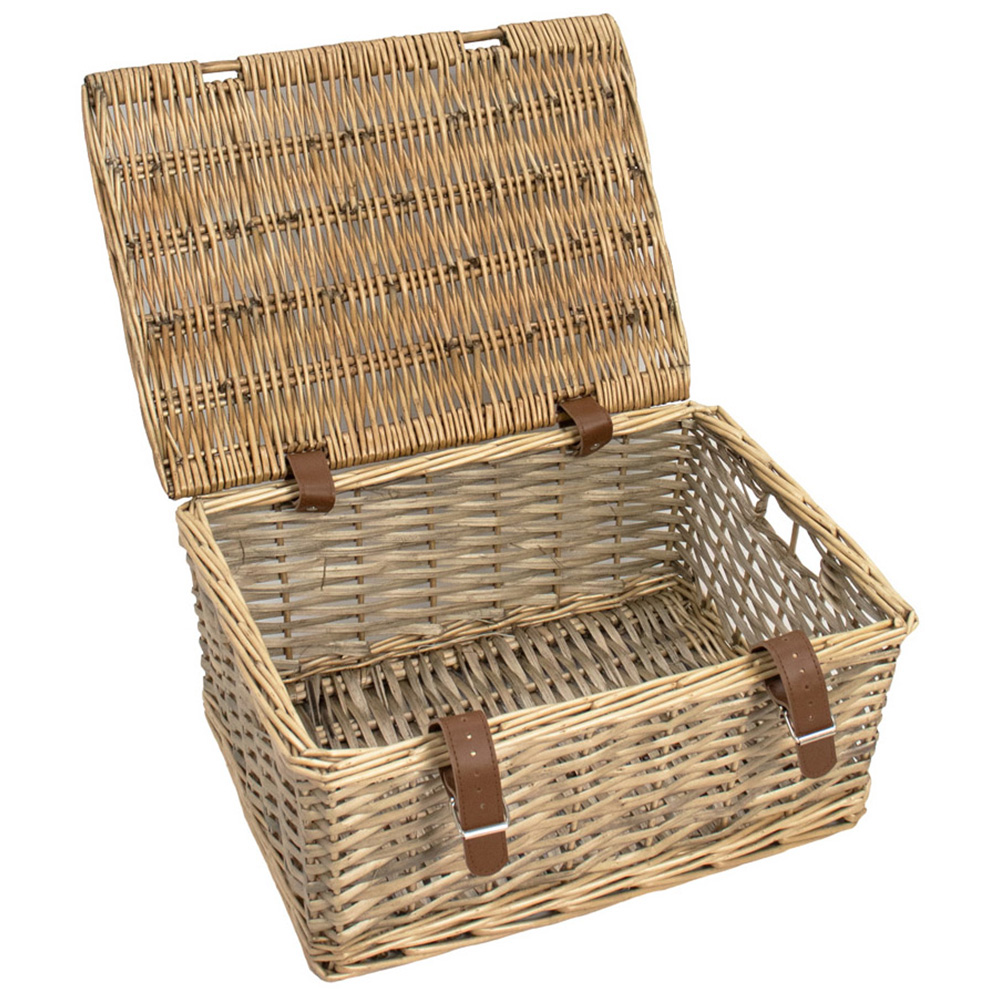 JVL Small Natural Willow Wicker Storage Hamper Basket Image 3