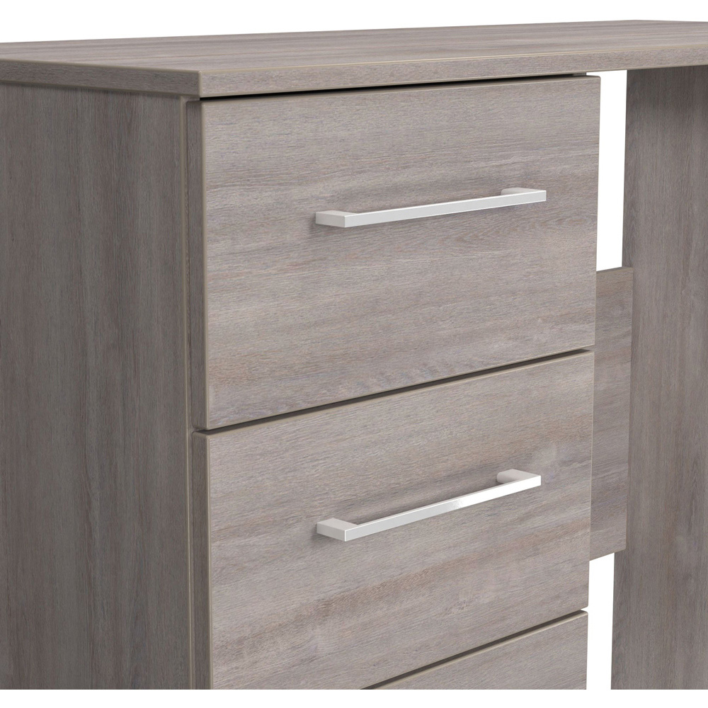 Crowndale Worcester 3 Drawer Grey Oak Vanity Dressing Table Ready Assembled Image 6