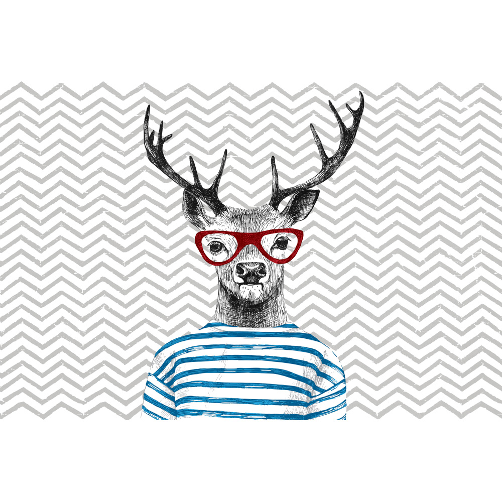 A.S Creation Modern Deer 1 Digital Mural Image 2