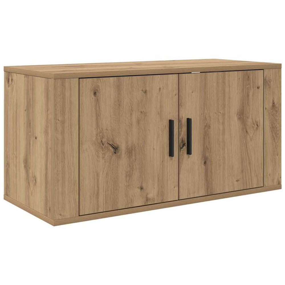 vidaXL 2 Door Artisan Oak Wall Mounted TV Unit Set of 3 Image 5