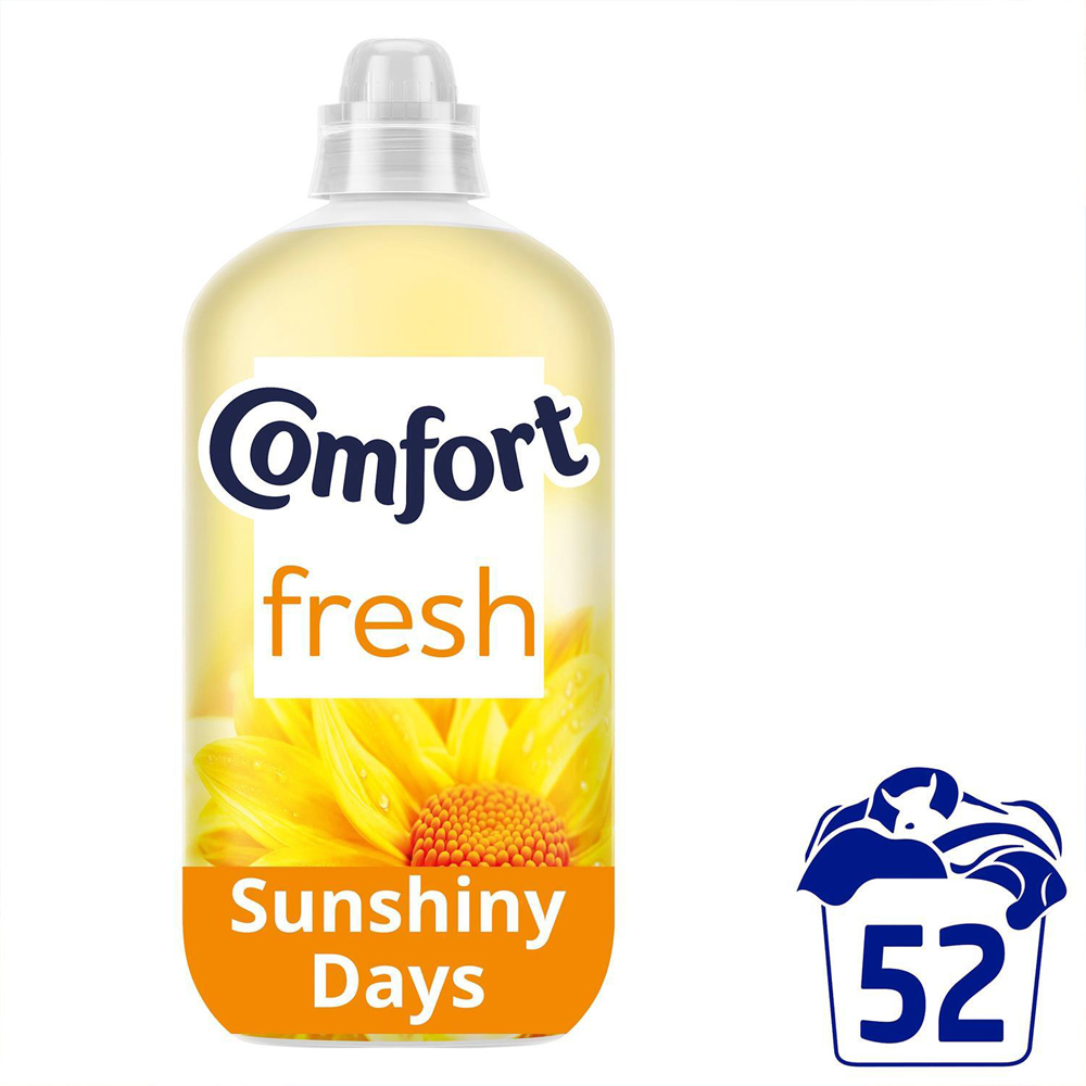 Comfort Fresh Sunshiny Days Liquid Fabric Conditioner 52 Washes 1.56L 6 Pack Image 3